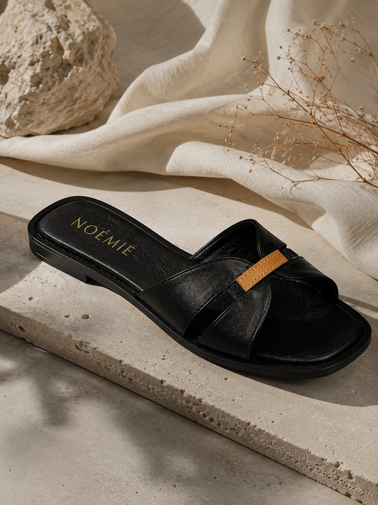 Colette Cross-Strap Slides